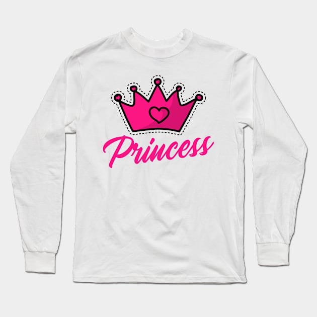 Princess Long Sleeve T-Shirt by Sugarpink Bubblegum Designs